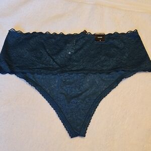 torrid Teal Lace Thong Panty